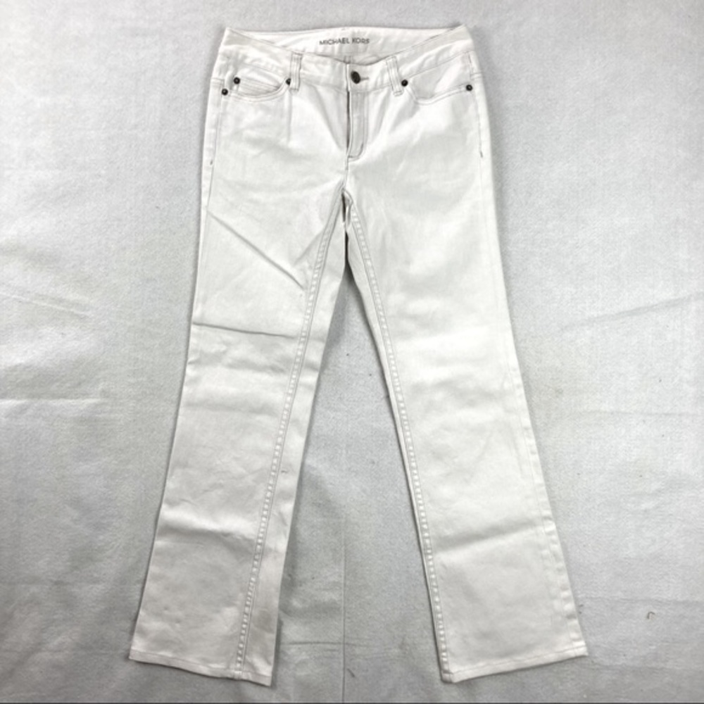 Michael Kors Bootcut Stretch White Jeans Size 2